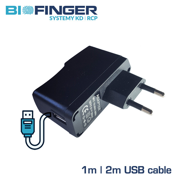 Dedicated 6V DC power supply with 1m and 2m USB Type-C cable for RFID cabinet locks