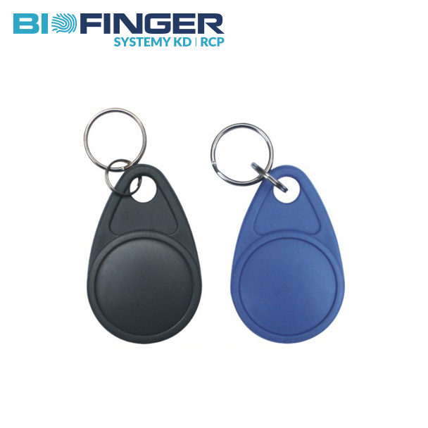 RFID Mifare 13.56 MHz key fobs in black and blue colors