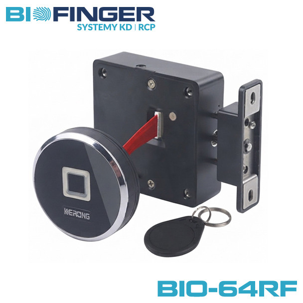 Electronic biometric fingerprint lock BIO-64RF-Panel for cabinet and drawer – front view
