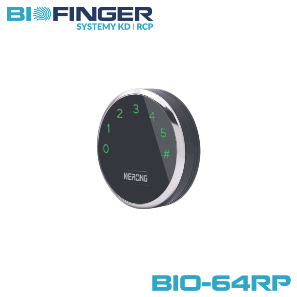 Electronic furniture lock with PIN code BIO-64RP-Panel for cabinet and drawer – front view