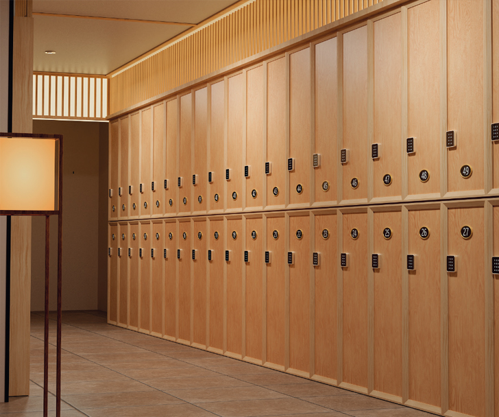 Electronic furniture lock for RFID cards and PIN code BIO-D-Panel – installation in locker cabinets