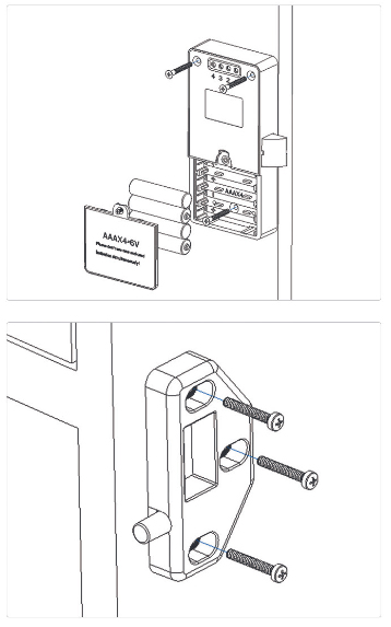 RFID cabinet lock BIO-S123A – installation diagram